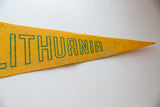 Textured yellow felt with green 
