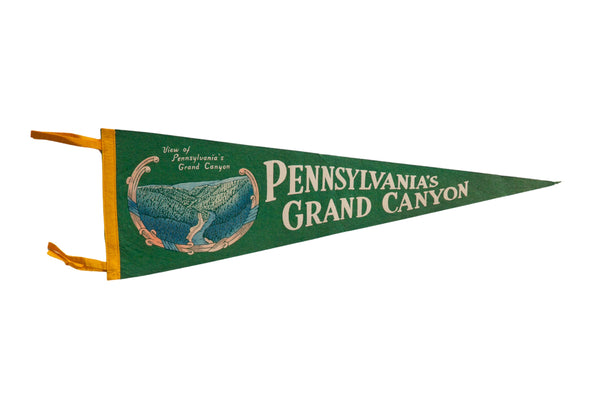 Vintage Pennsylvania Grand Canyon Felt Flag // ONH Item 10685