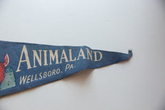 Vintage Animaland Wellsboro PA Felt Flag // ONH Item 10690 Image 2