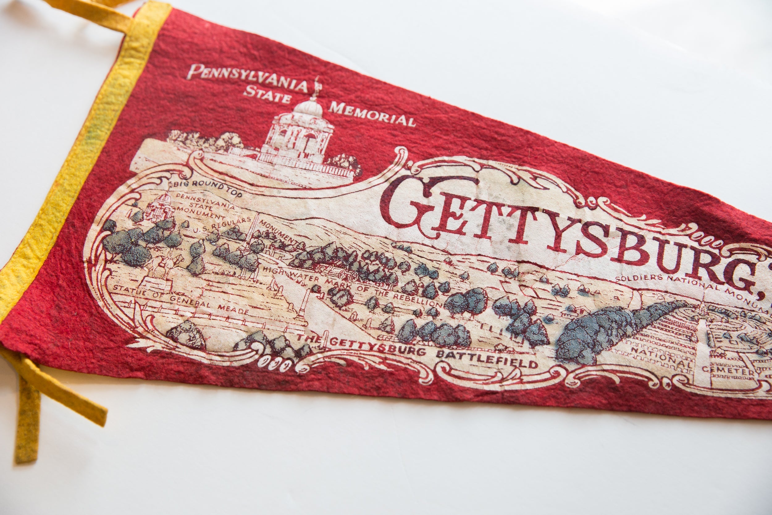 Vintage Gettysburg PA Felt Flag // ONH Item 10691 Image 1