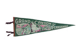 Vintage Grand Canyon of Pennsylvania green felt pennant with colorful canyon graphics, 8x25 inches.