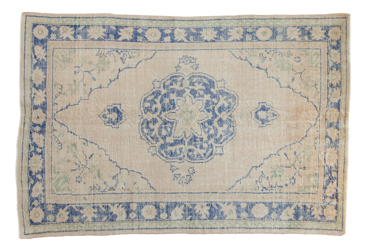 5.5x8.5 Vintage Distressed Oushak Carpet // ONH Item 10706