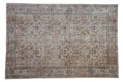 6.5x9.5 Vintage Distressed Oushak Carpet // ONH Item 10711