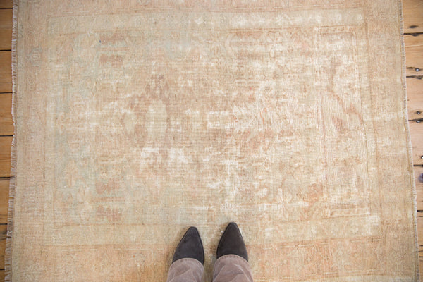 3.5x4 Vintage Distressed Oushak Square Rug // ONH Item 10714 Image 1