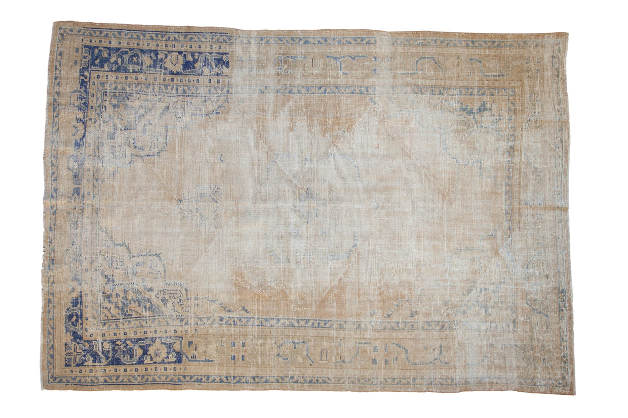 7x10 Vintage Distressed Oushak Carpet // ONH Item 10716