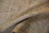 Reverse view of the hand-knotted foundation on a vintage Turkish Oushak rug.