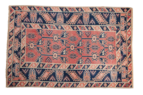 4x6.5 Vintage Distressed Melas Rug // ONH Item 10721