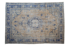7.5x11 Vintage Distressed Oushak Carpet // ONH Item 10765