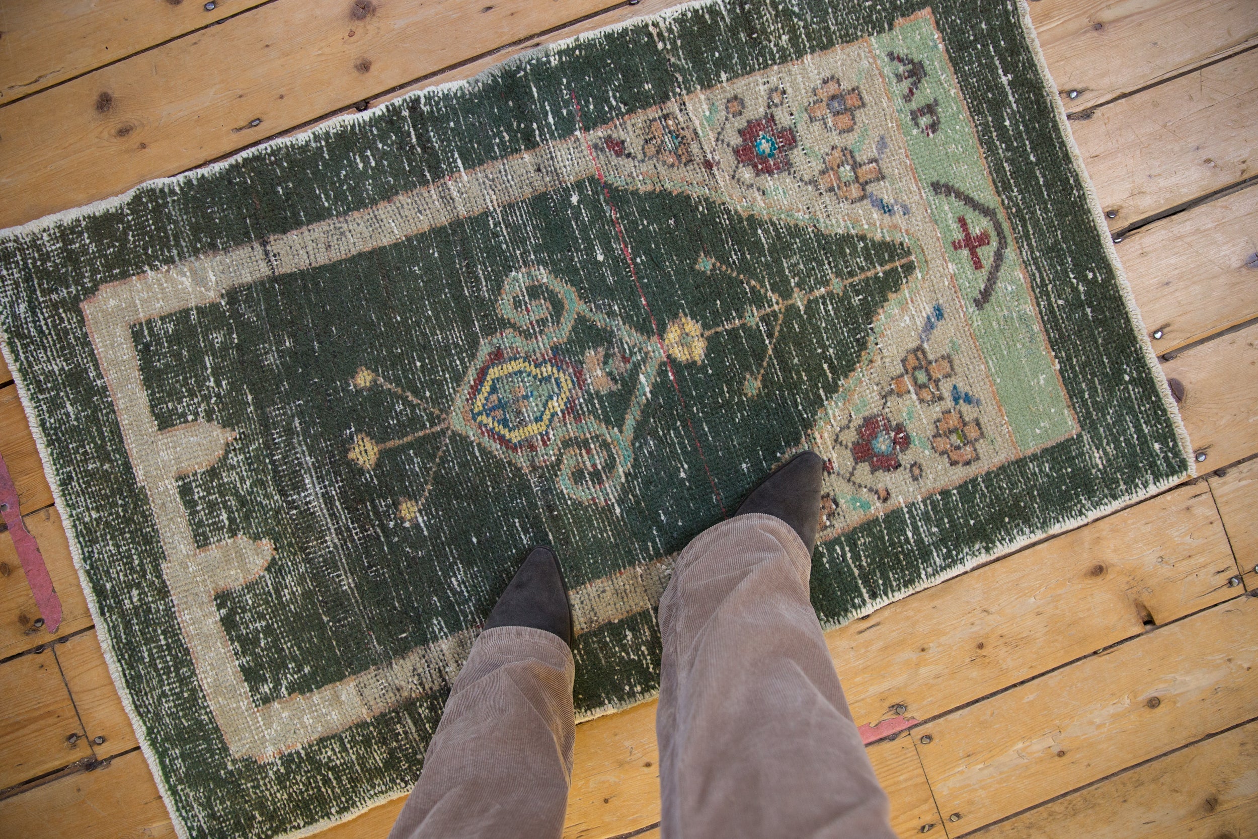 2.5x4 Vintage Distressed Oushak Rug // ONH Item 10772 Image 1