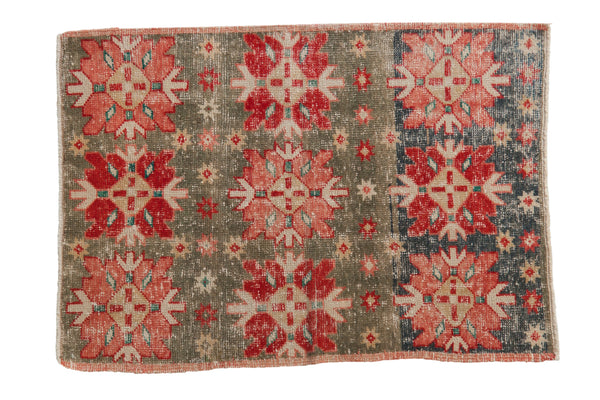 2x3 Vintage Distressed Oushak Rug Mat // ONH Item 10779