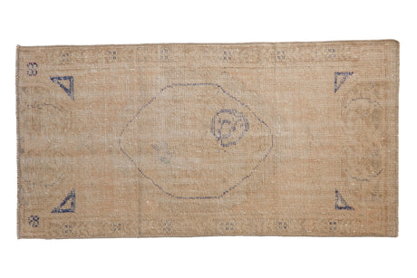 2.5x5 Vintage Distressed Oushak Rug Runner // ONH Item 10781