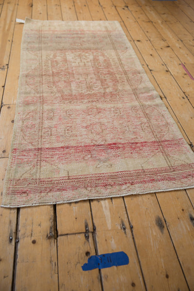 3x6.5 Vintage Distressed Oushak Rug Runner // ONH Item 10785 Image 3