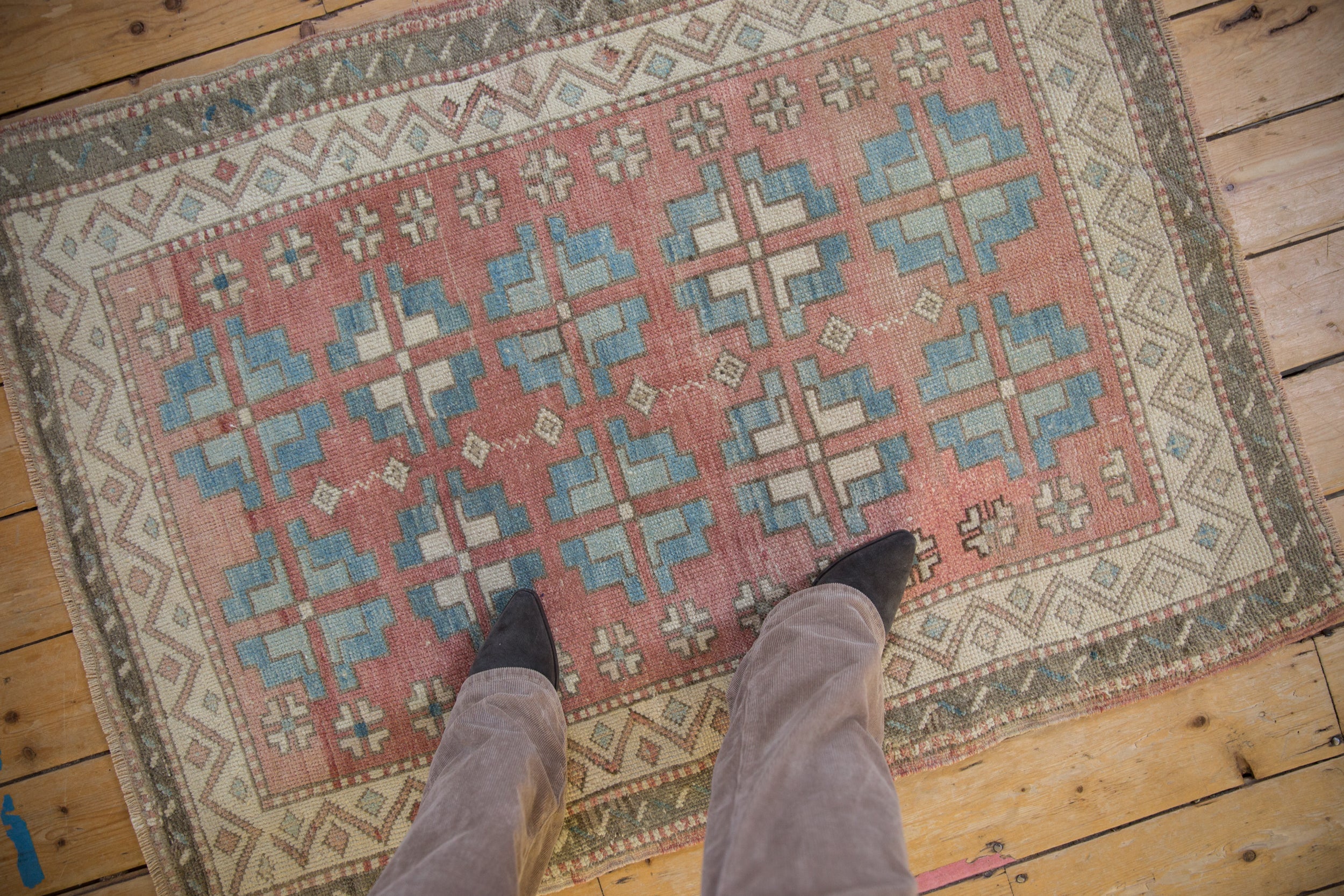 3x4.5 Vintage Distressed Oushak Rug // ONH Item 10795 Image 1