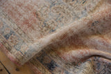 Distressed Sparta runner texture, showing wear to foundation and faded blush, ivory, cobalt.