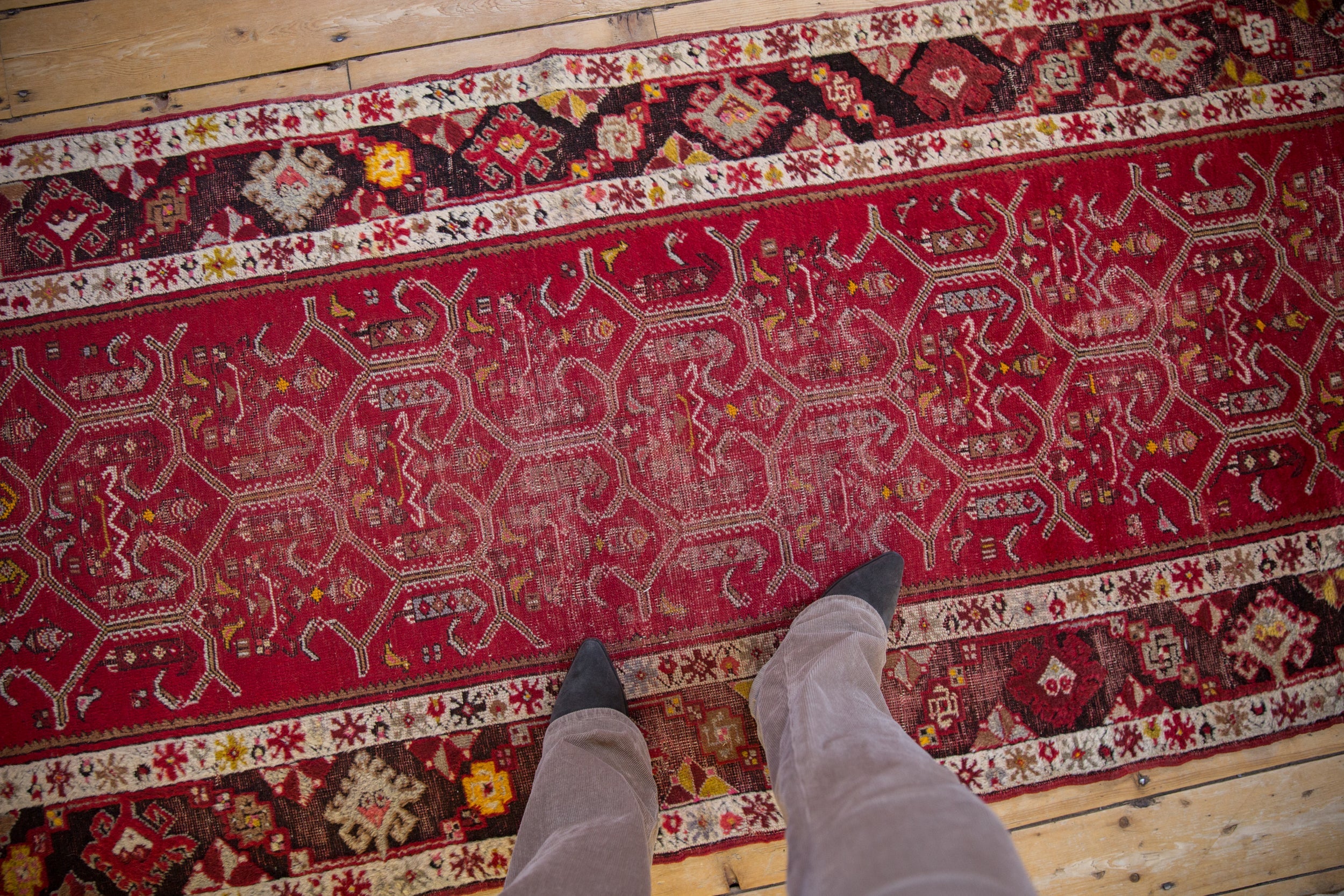 3.5x13 Vintage Anatolian Rug Runner // ONH Item 10807 Image 1