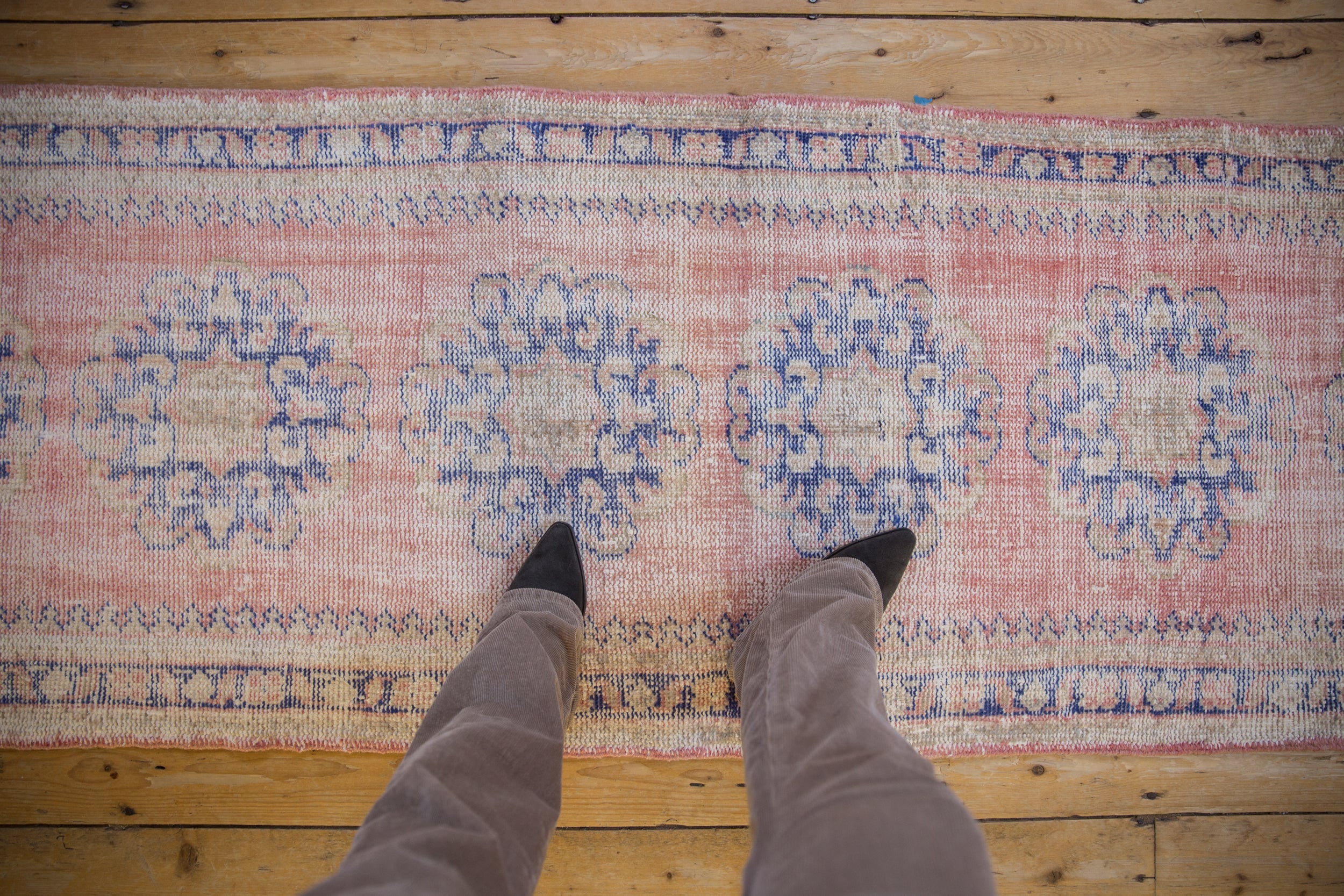 3x11 Vintage Distressed Oushak Rug Runner // ONH Item 10811 Image 1