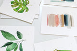 Snoogs & Wilde Art August Abstract Print among other botanical watercolors.