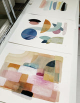 Snoogs & Wilde Art abstract prints displaying contemporary shapes and varied colors.