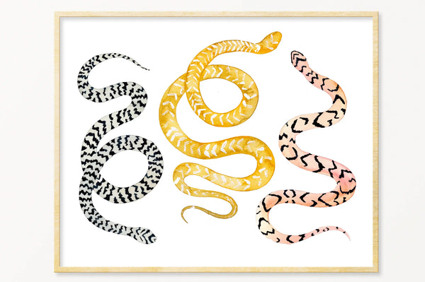 8x10 Snoogs & Wilde Art Snakes Abstract Print // ONH Item 10820