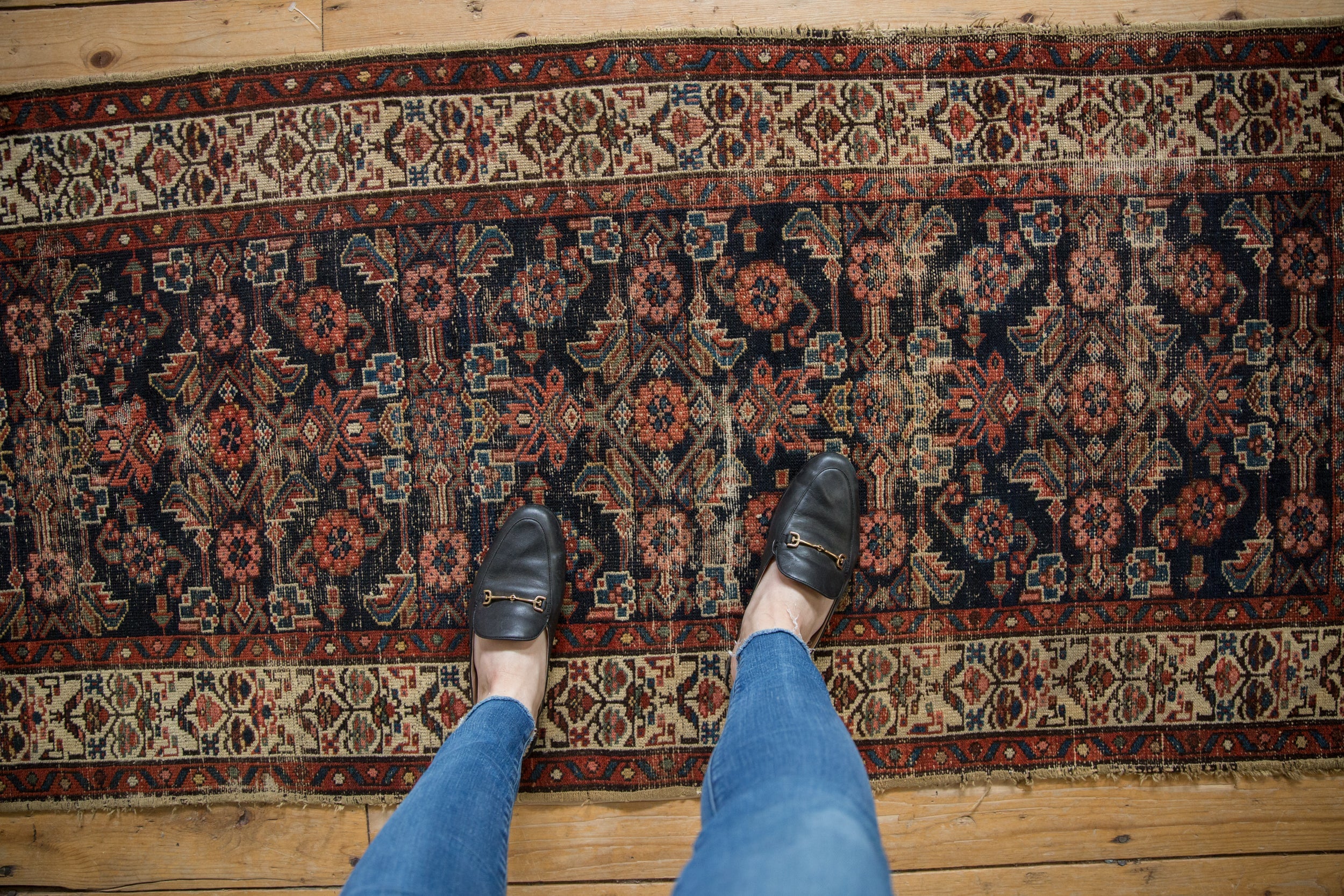 2.5x6 Vintage Fine Hamadan Rug Runner // ONH Item 10832 Image 1