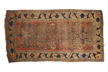 3.5x7 Antique Halvai Bijar Rug Runner // ONH Item 10834