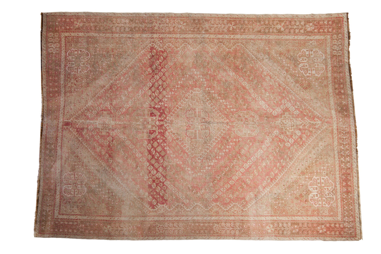 7x9.5 Vintage Distressed Shiraz Carpet // ONH Item 10841