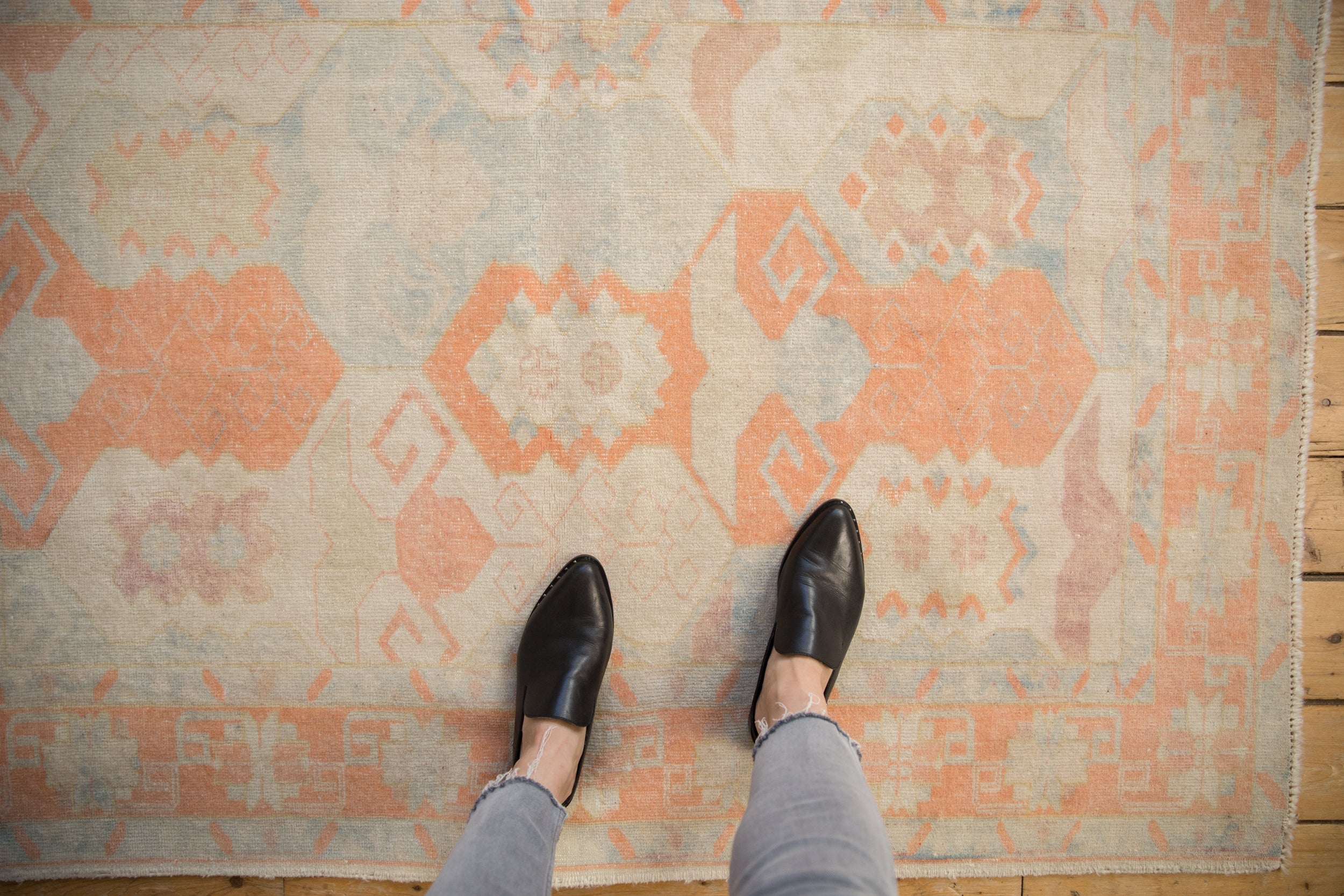 4x5.5 Vintage Distressed Oushak Rug // ONH Item 10869 Image 1