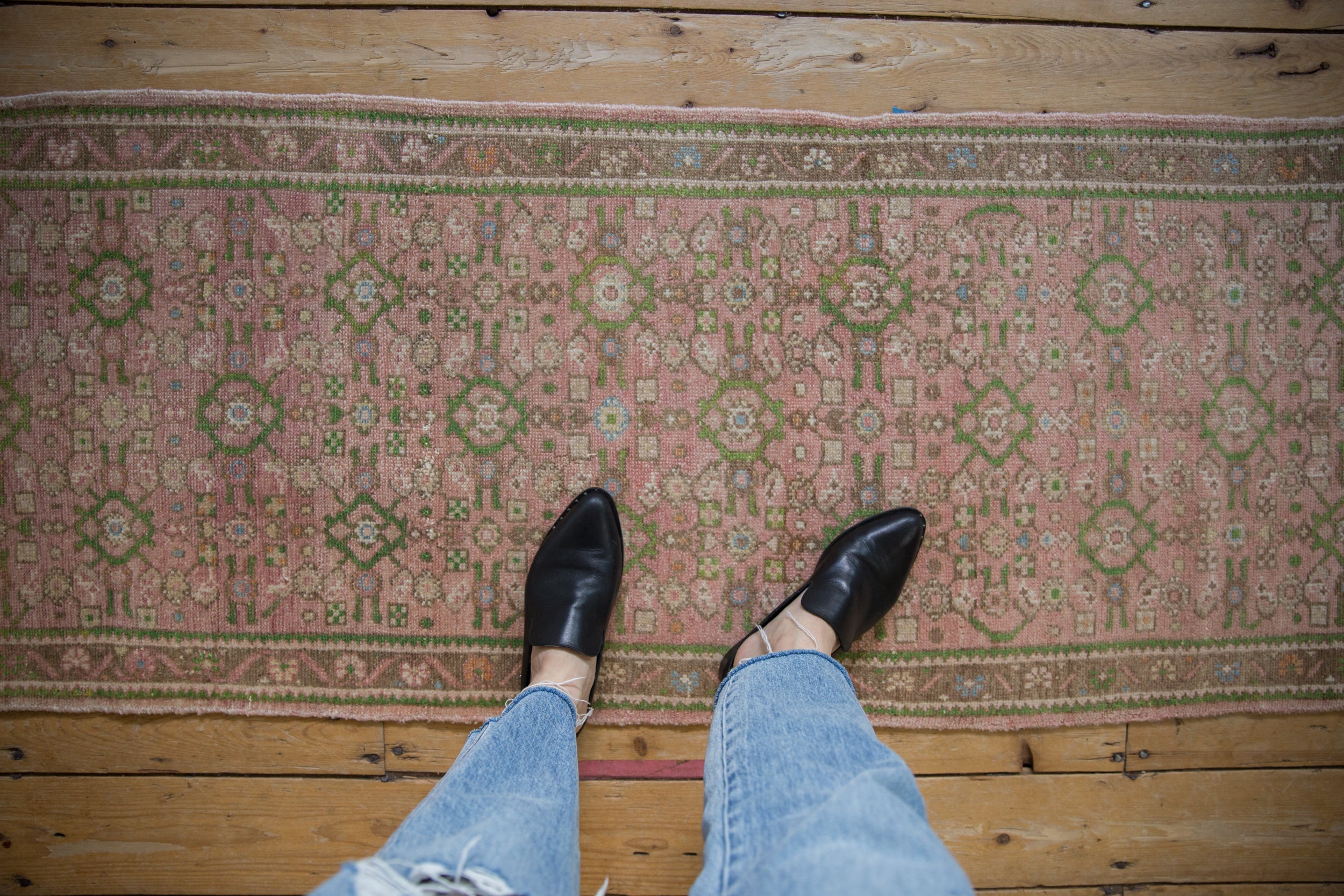 2.5x6.5 Vintage Distressed Hamadan Rug Runner // ONH Item 10875 Image 1