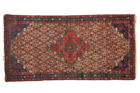 3x6.5 Vintage Fine Hamadan Rug Runner // ONH Item 10876