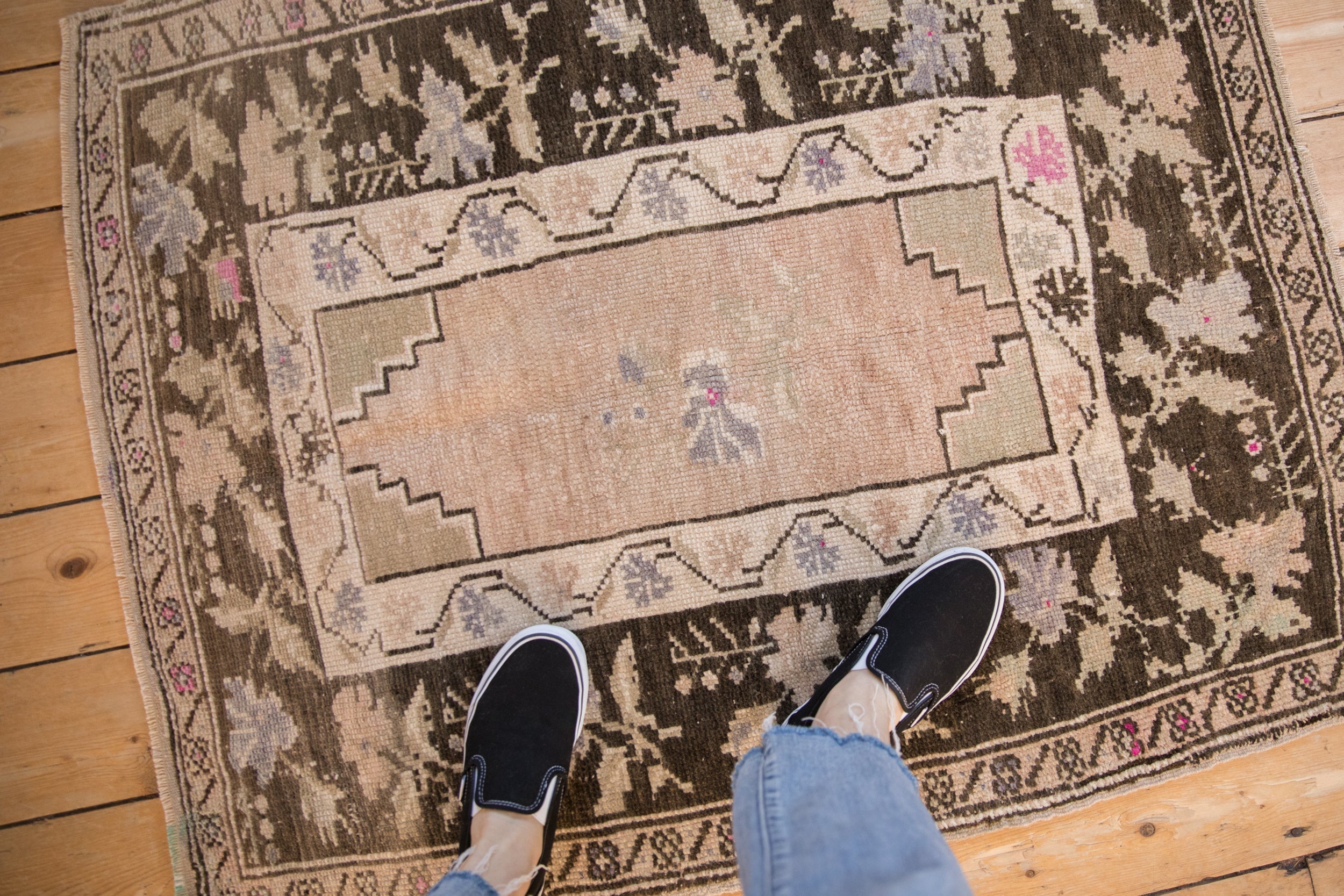 3x4 Vintage Distressed Oushak Square Rug // ONH Item 10893 Image 1