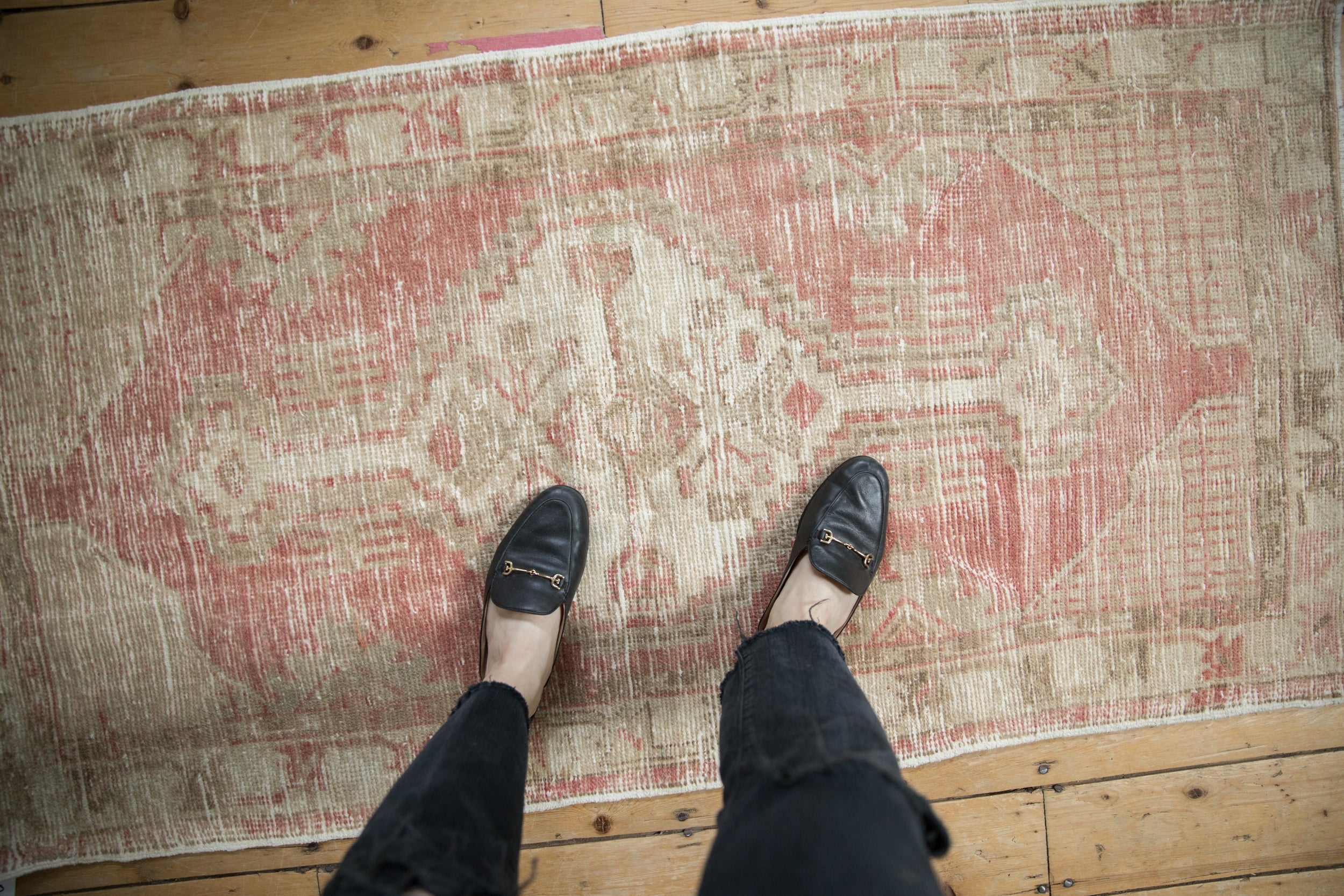 2.5x5.5 Vintage Distressed Oushak Rug Runner // ONH Item 10904 Image 1