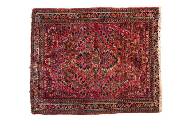 2x2.5 Vintage Fine American Sarouk Square Rug Mat // ONH Item 10905