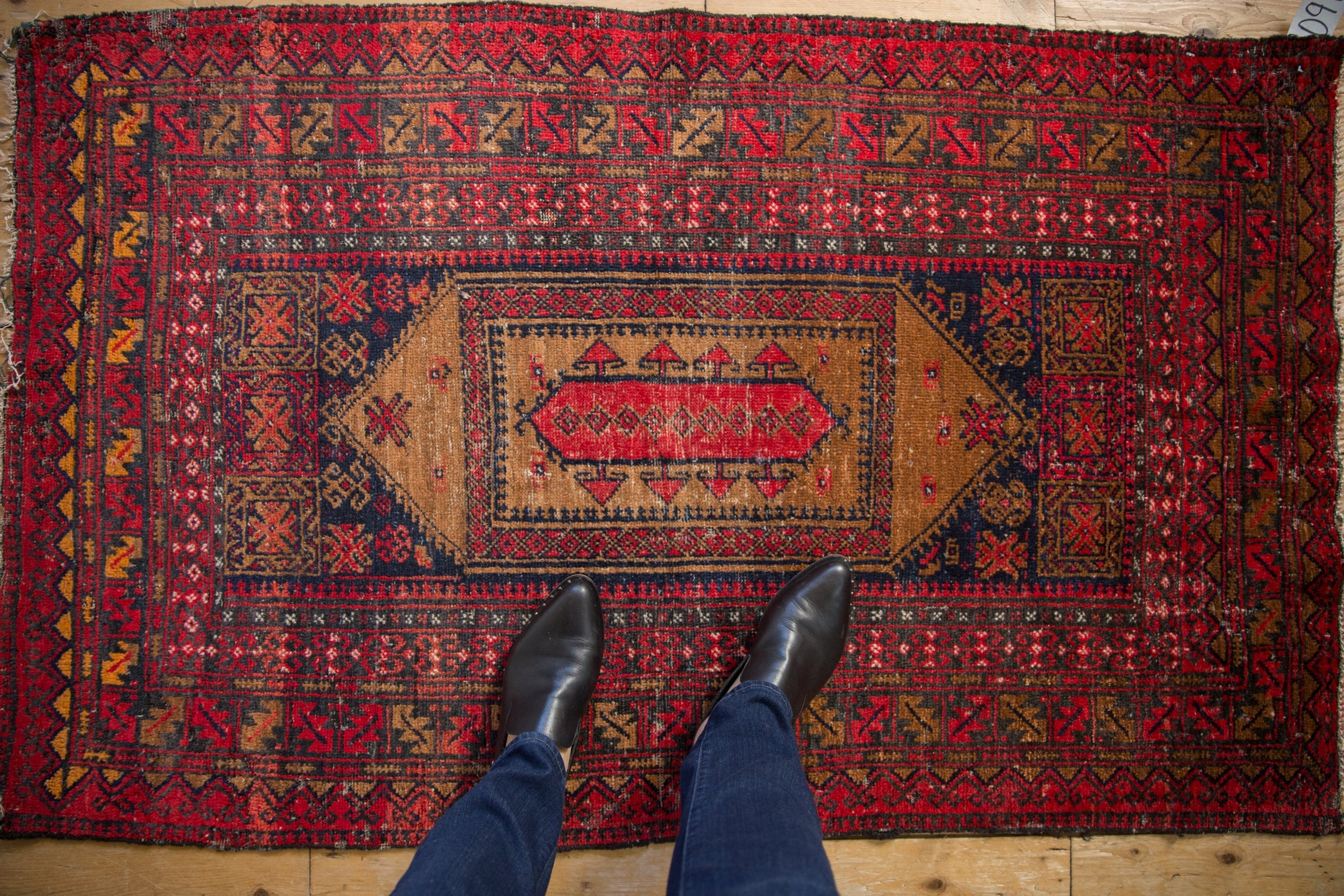 3x5 Vintage Afghan Rug // ONH Item 10917 Image 1