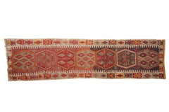 3.5x13 Vintage Turkish Kilim Rug Runner // ONH Item 10925