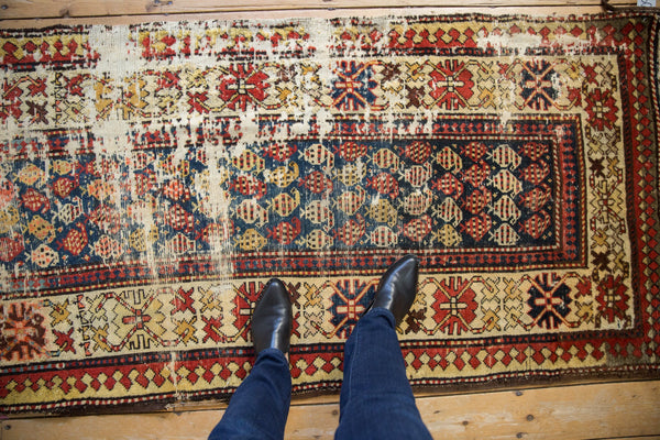 3.5x10 Vintage Caucasian Rug Runner // ONH Item 10927 Image 1