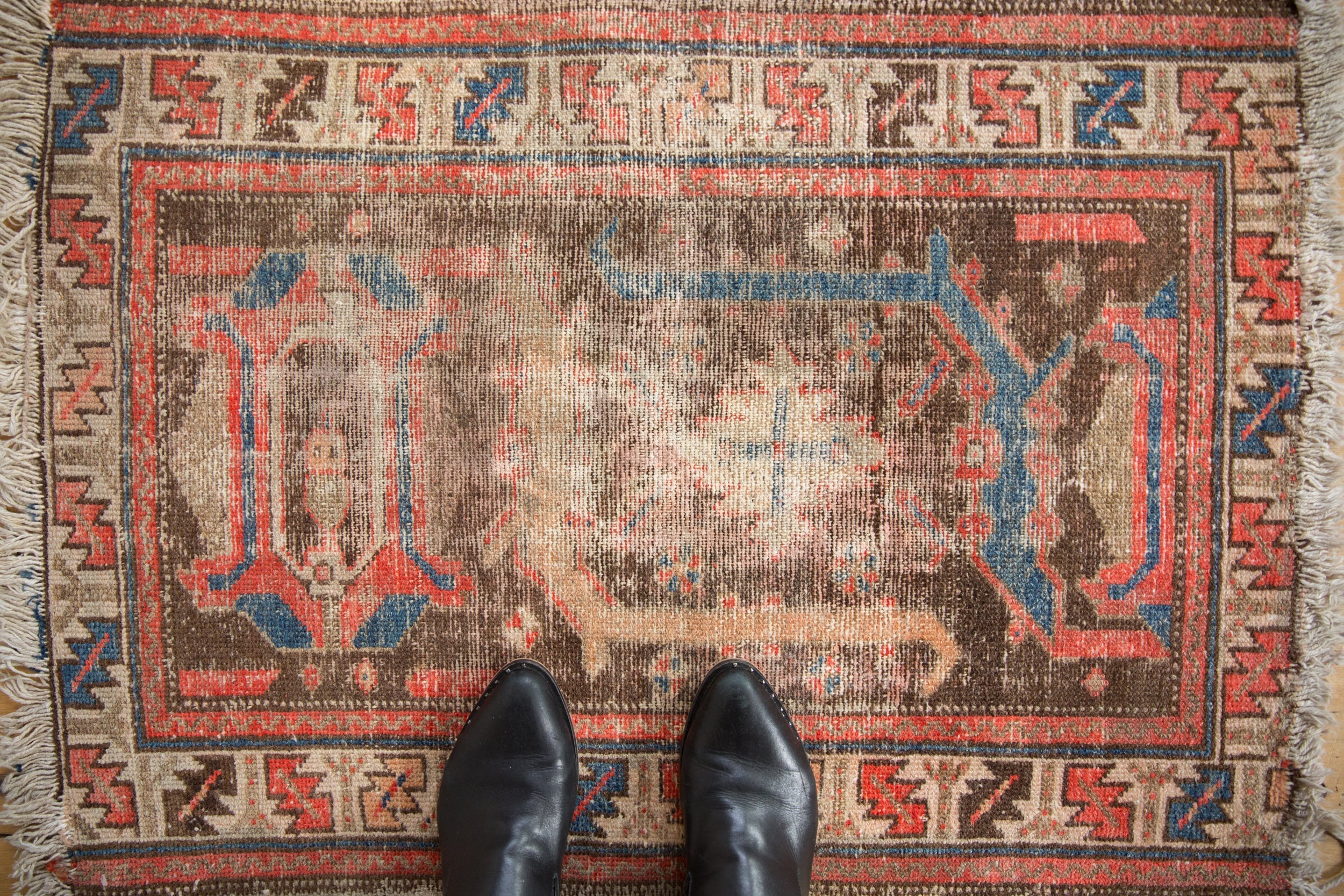 2x3 Vintage Hamadan Rug Mat // ONH Item 10930 Image 1