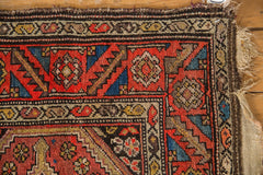 3.5x12.5 Vintage Kurdish Hamadan Rug Runner // ONH Item 10931 Image 9