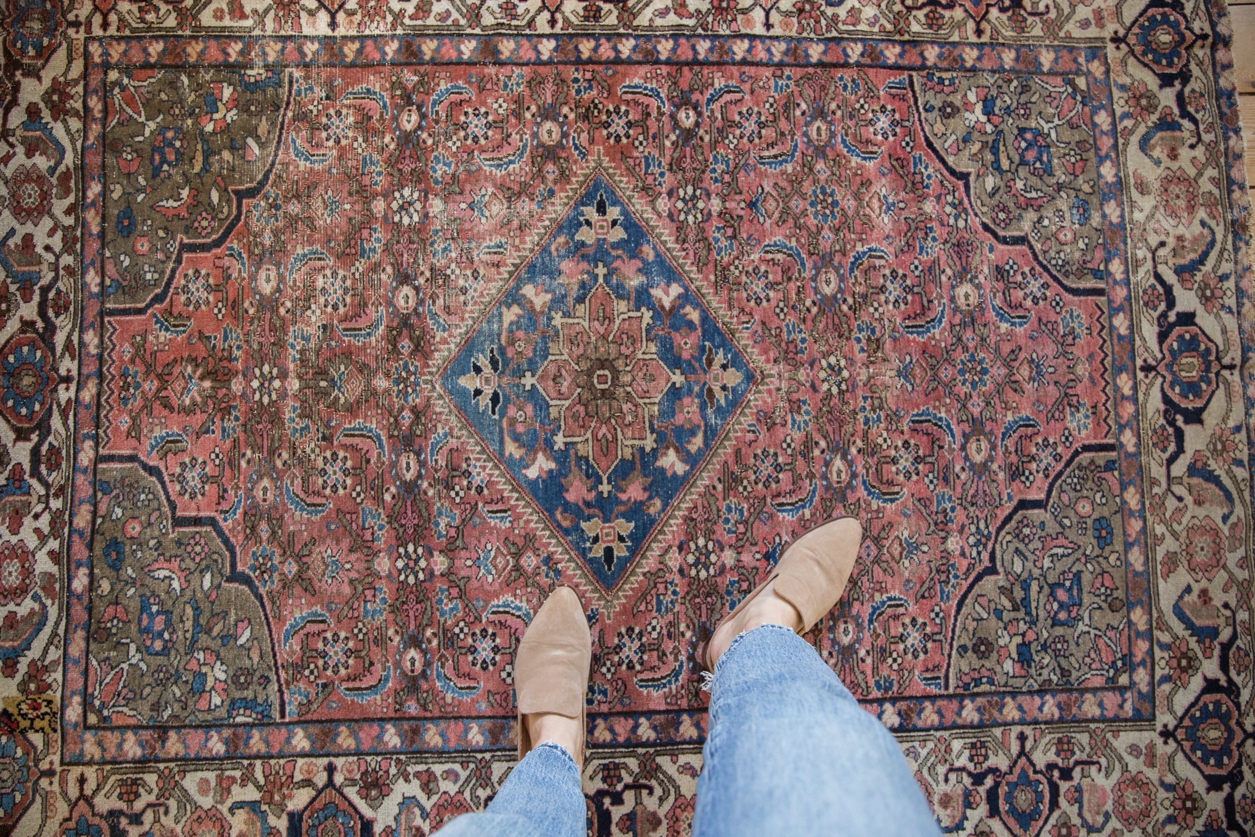 5x6 Vintage Fine Malayer Square Rug // ONH Item 10932 Image 1