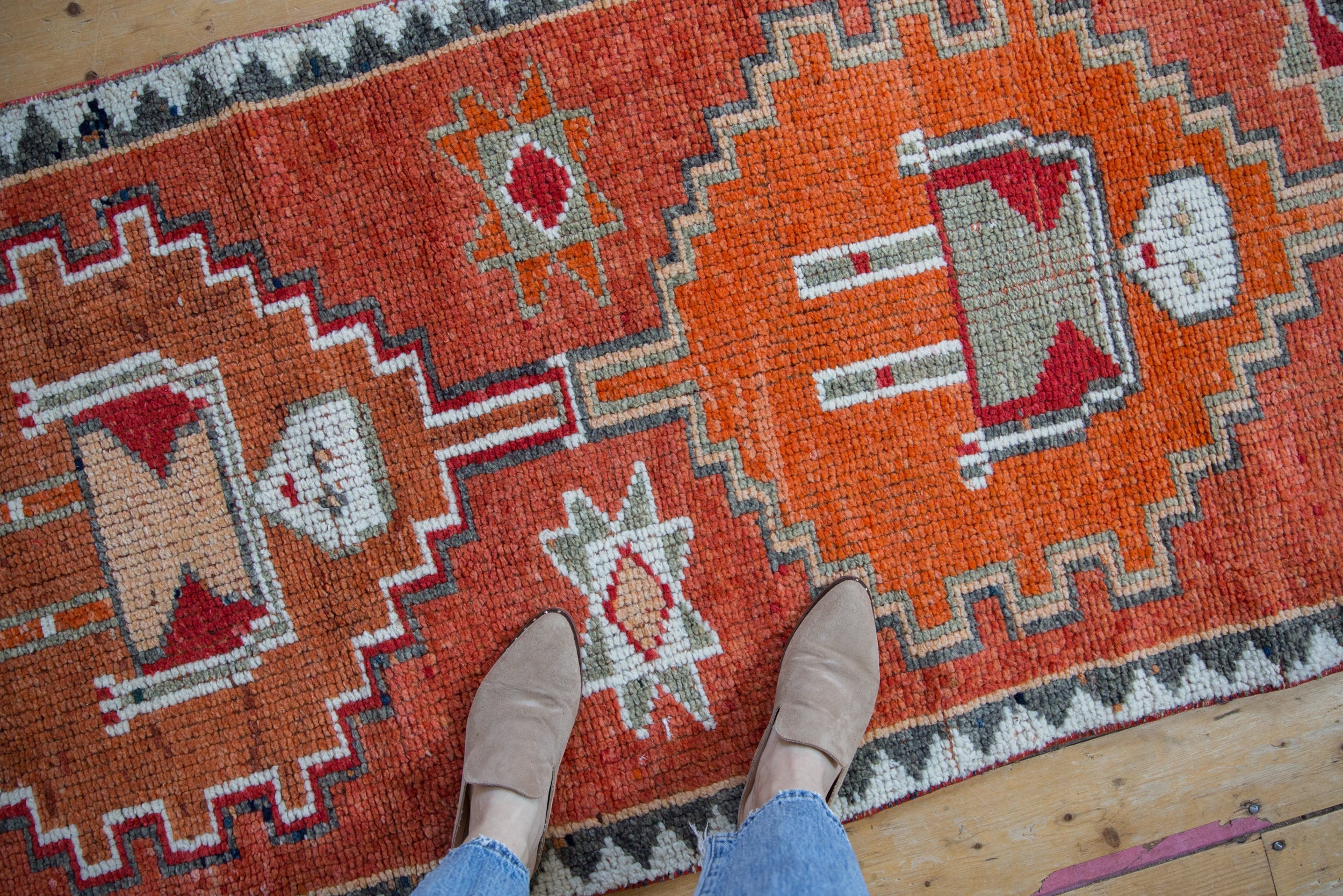 3x9.5 Vintage Distressed Kurd Rug Runner // ONH Item 10944 Image 1