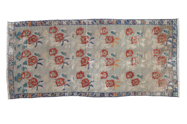 2.5x6 Vintage Distressed Oushak Rug Runner // ONH Item 10951