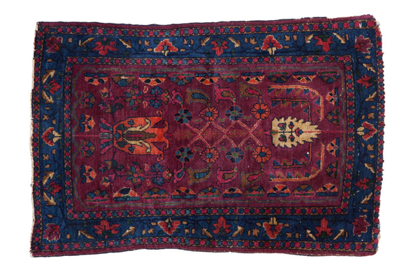 2x3 Vintage Fine Farahan Sarouk Rug Mat // ONH Item 10971