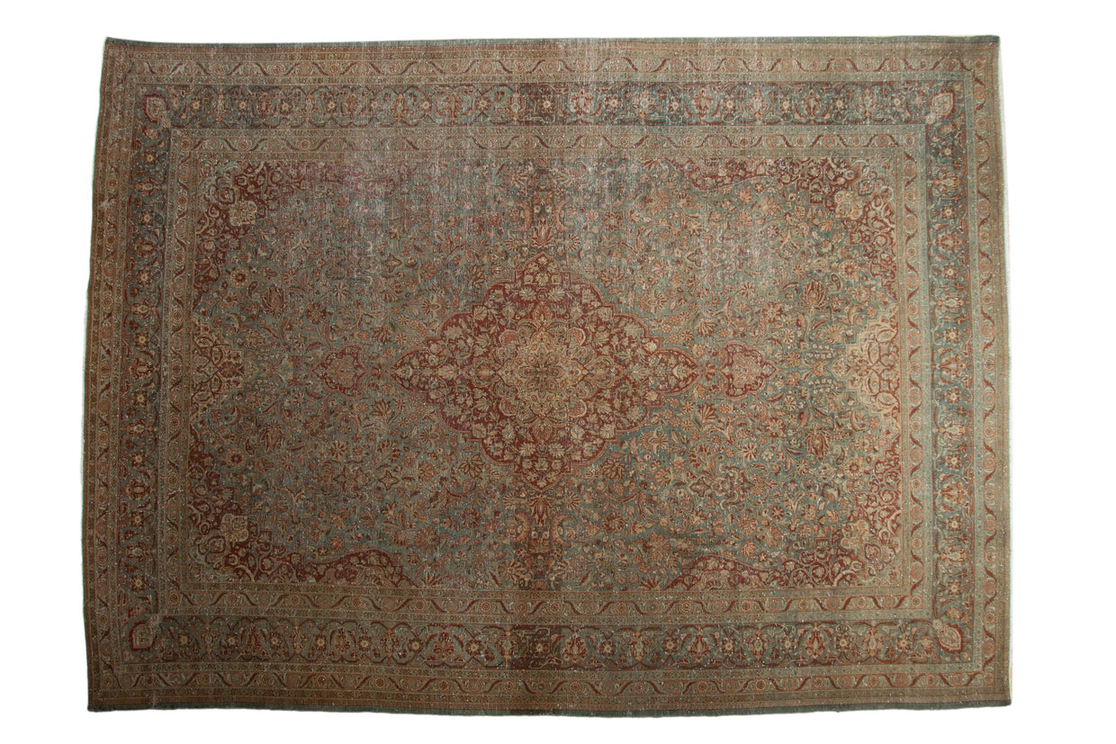 9x12 Vintage Fine Distressed Kashan Carpet // ONH Item 10984