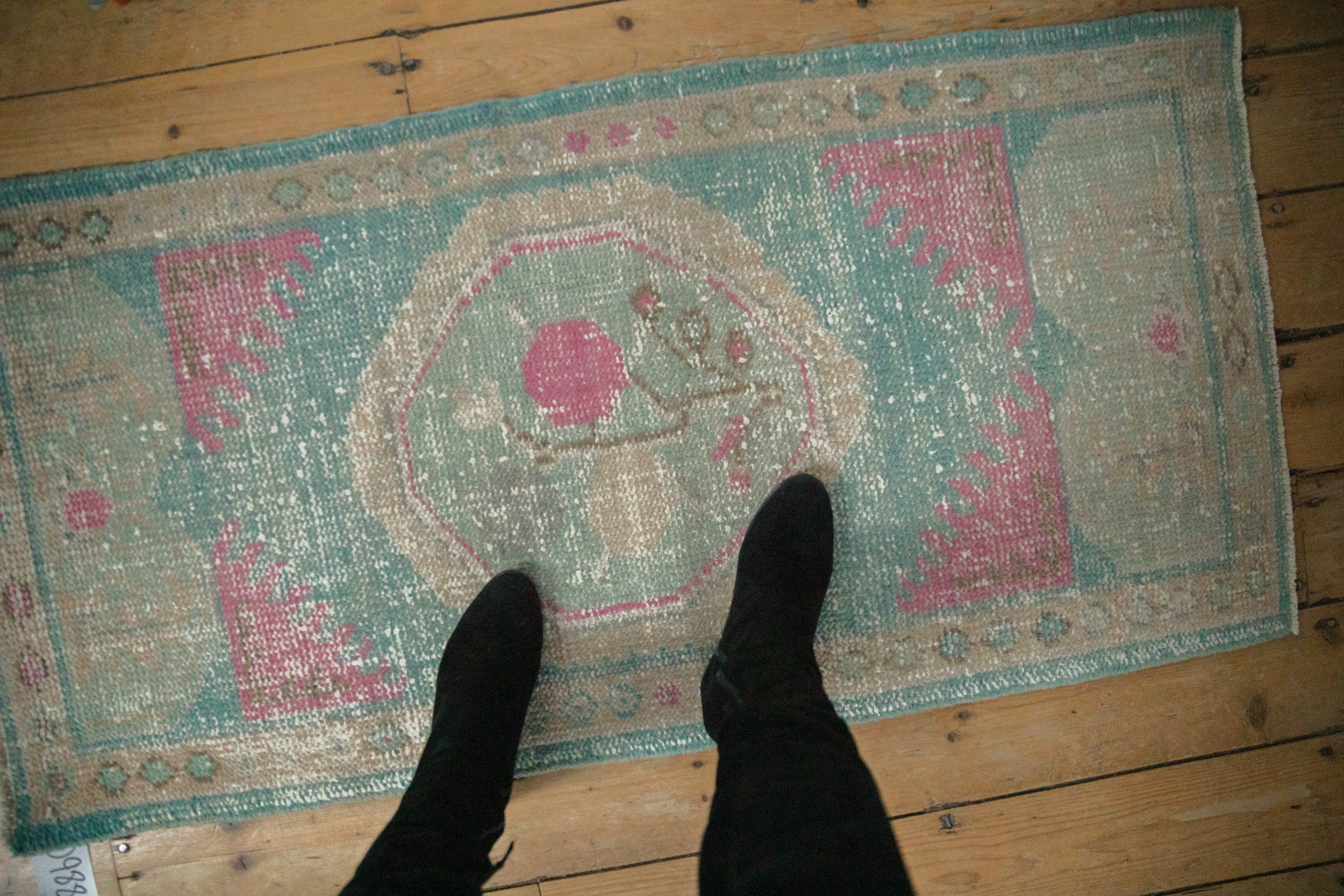 2x4.5 Vintage Distressed Oushak Rug Runner // ONH Item 10988 Image 1