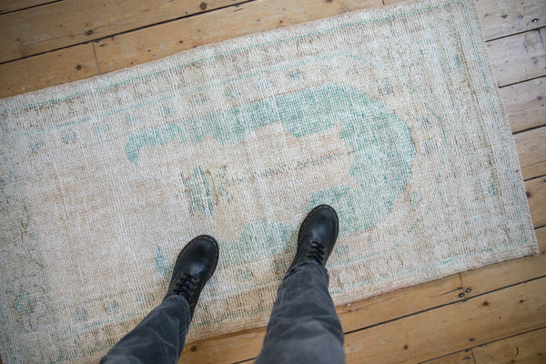 2.5x5 Vintage Distressed Oushak Rug Runner // ONH Item 10995 Image 1