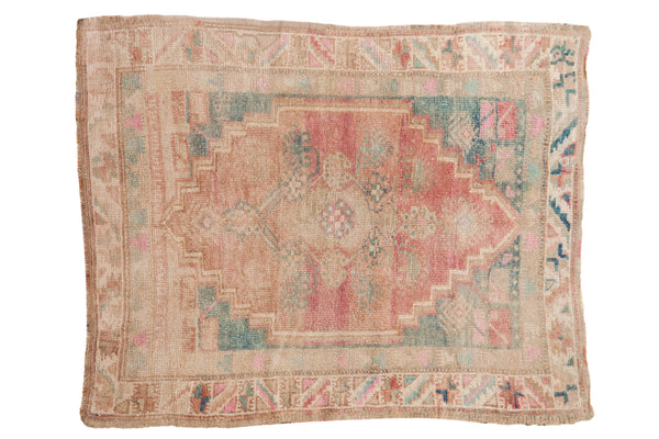 4x4.5 Vintage Distressed Oushak Square Rug // ONH Item 11004