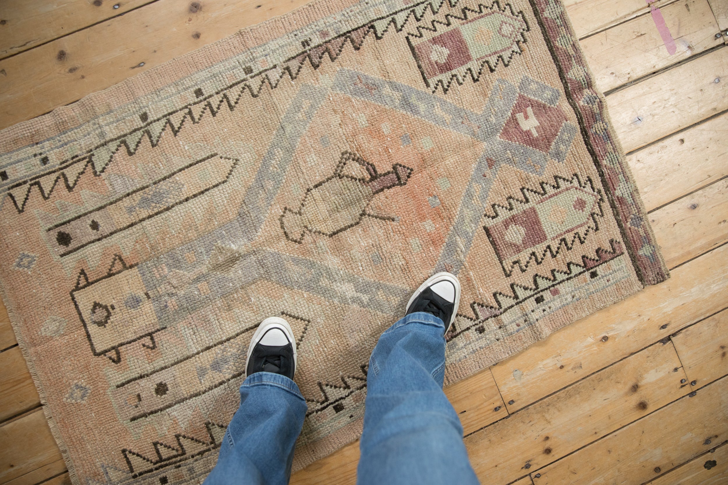 3x4.5 Vintage Distressed Oushak Rug // ONH Item 11005 Image 1