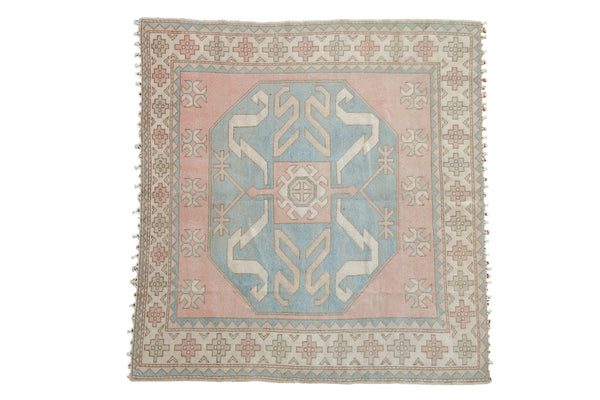 6x6.5 Vintage Distressed Oushak Square Carpet // ONH Item 11008