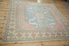 6x6.5 Vintage Distressed Oushak Square Carpet // ONH Item 11008 Image 6