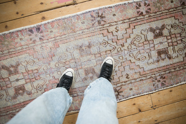 2.5x7.5 Vintage Distressed Oushak Rug Runner // ONH Item 11010 Image 1