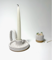 Ceramic Candle Taper Holder with Loop // ONH Item 11029